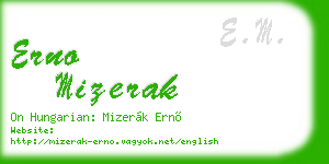erno mizerak business card